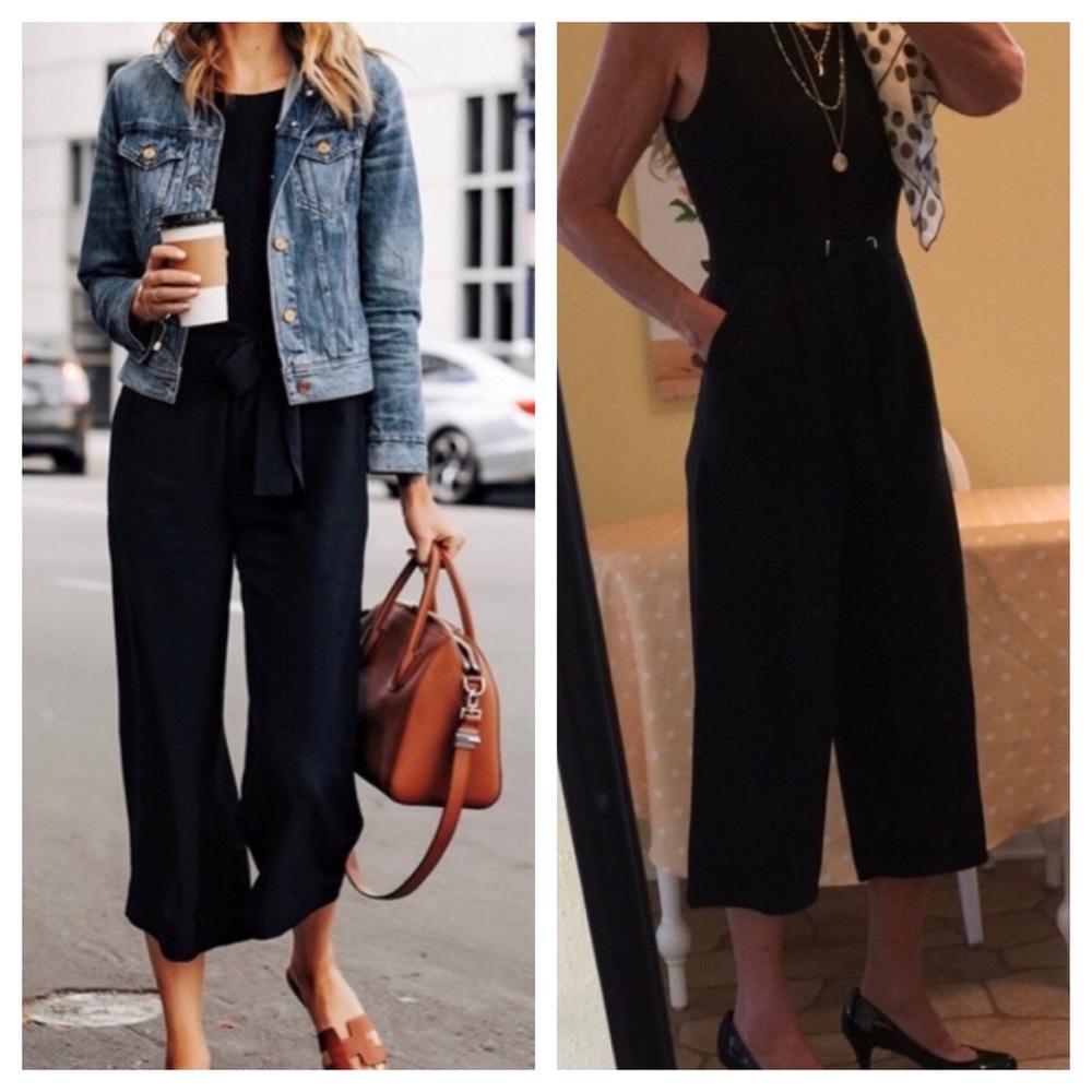 Rachel Zoe Black Crepe Crop Jumpsuit 6